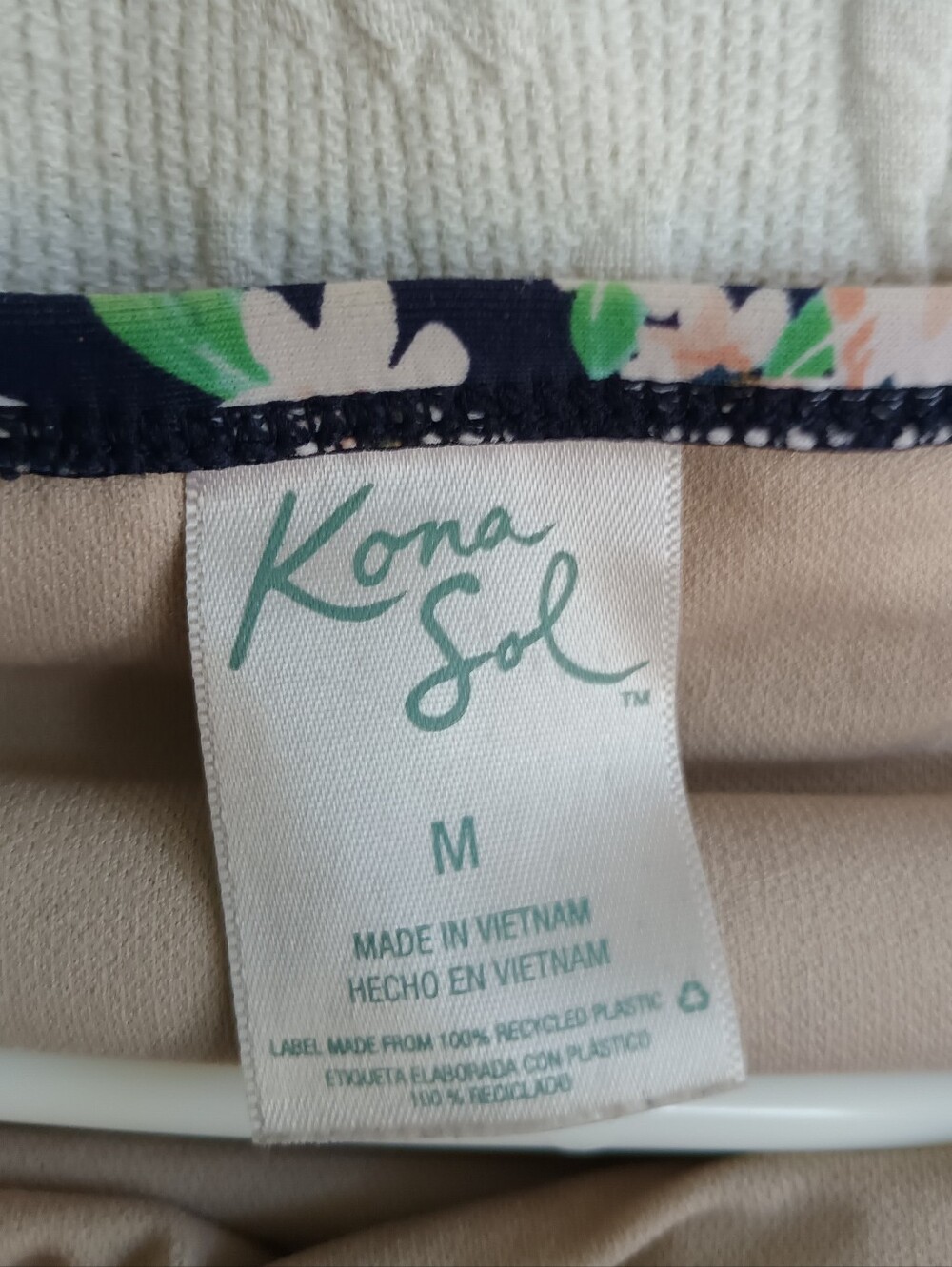 Kona Sol Lilac Tie-Front Bikini Ruched High Waist Underwire Tropical Flowers MED - Picture 9 of 15